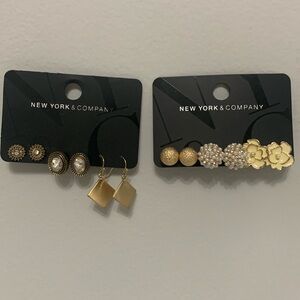 New York & Company Gold Earring Set